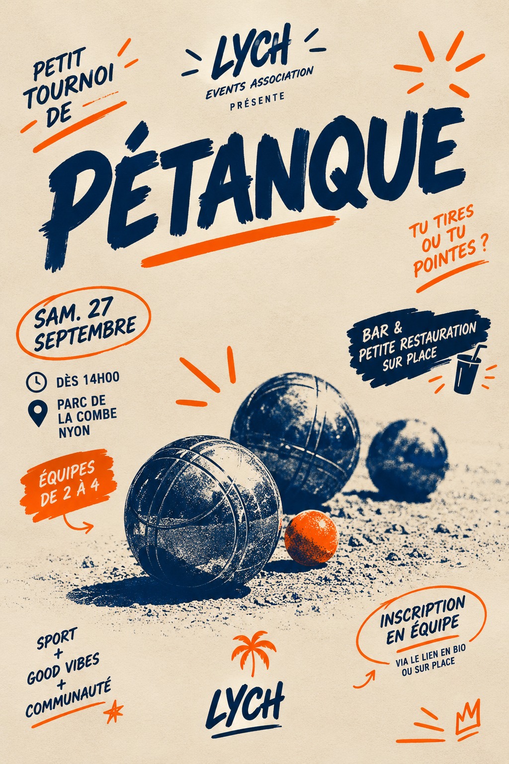 Pétanque event poster